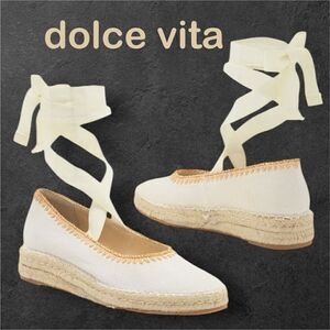 DOLCE VITA Women’s Morgan Espadrilles Flats in the Size 9.5 in Ivory Canvas